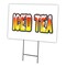 Signmission Iced Tea Yard Sign & Stake outdoor plastic coroplast window, C-1216 Iced Tea C-1216 Iced Tea - alternate 1